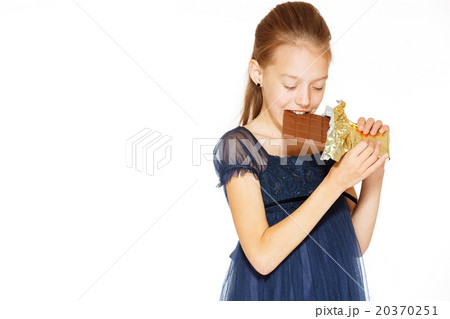 Beautiful girl with chocolate Beautiful girl with chocolate 20370251