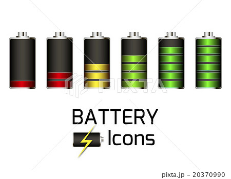 Battery Icons Setのイラスト素材