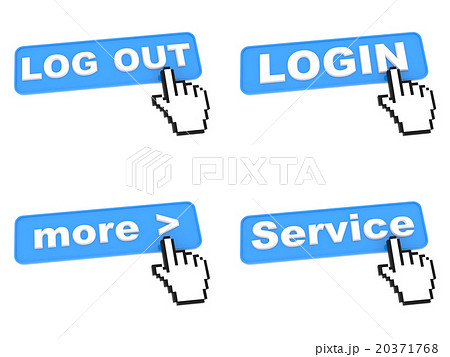 Web Buttons with Hand Cursor. Set. Web Buttons with Hand Cursor. Set. 20371768
