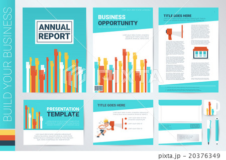 Hand raising book cover and presentation template 20376349