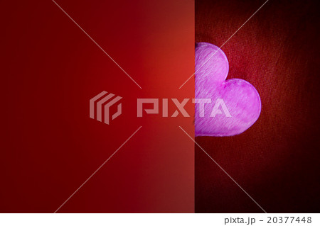 Pink heart with red background blank space  20377448