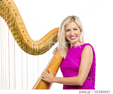 Woman with harp 20380007