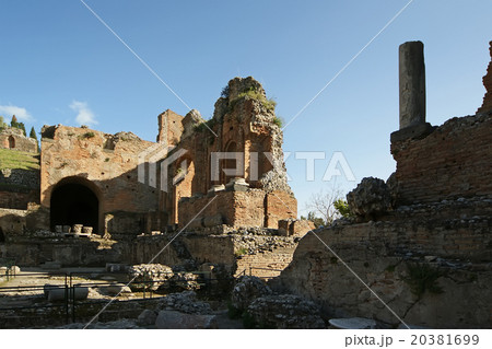 The Ancient theatre of Taormina . Sicily. Italy 20381699