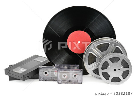 vinyl record, video and audio cassettes 20382187