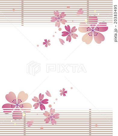 和風の桜の背景のイラスト素材 3495