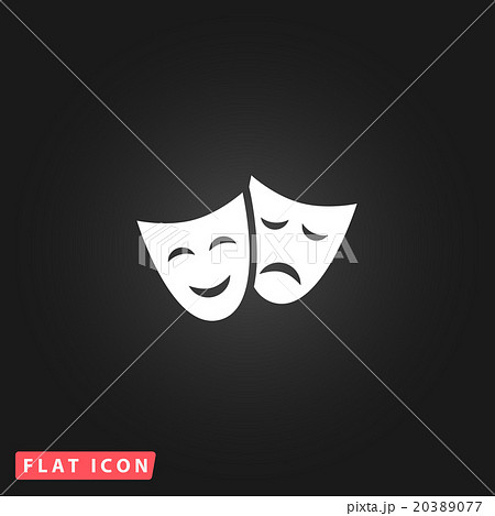 Theater icon with happy and sad masks 20389077