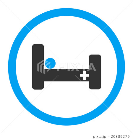 Hospital Bed Rounded Vector Icon 20389279