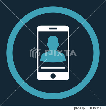 Mobile Contact Rounded Vector Iconのイラスト素材 [20389419] - PIXTA