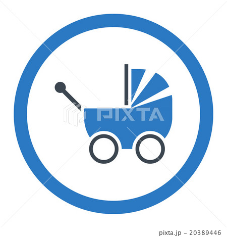 Baby Carriage Rounded Vector Icon Baby Carriage Rounded Vector Icon 20389446
