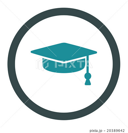 Graduation Cap Rounded Vector Icon Graduation Cap Rounded Vector Icon 20389642