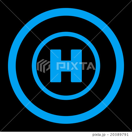 Helicopter Landing Rounded Vector Icon Helicopter Landing Rounded Vector Icon 20389791