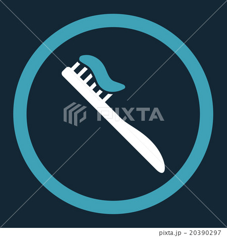 Tooth Brush Rounded Vector Icon 20390297