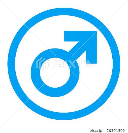 Male Symbol Rounded Vector Icon Male Symbol Rounded Vector Icon 20391506