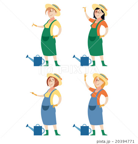 Set of gardener women 20394771