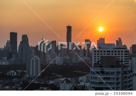Bangkok skyline sunset panorama 20398094