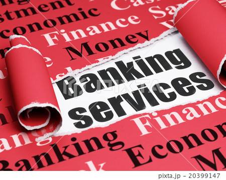 Banking concept: black text Banking Services under 20399147