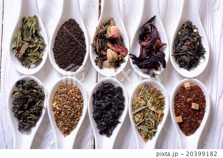 assortment of dry tea assortment of dry tea 20399182