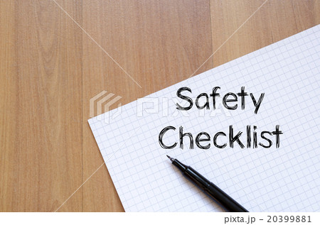 Safety checklist write on notebookの写真素材 [20399881] - PIXTA