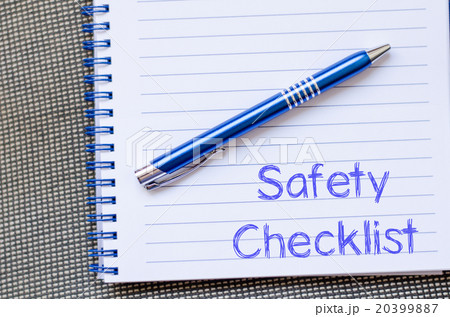 Safety checklist write on notebook Safety checklist write on notebook 20399887