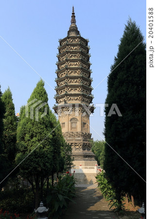 中国　正定県　臨済寺　青塔 20401588