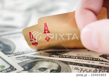 Gold poker cards 20403903