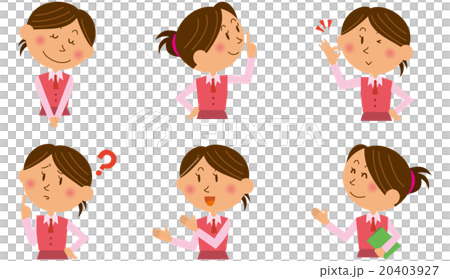 OL表情セット上半身3 OL表情セット上半身3 20403927