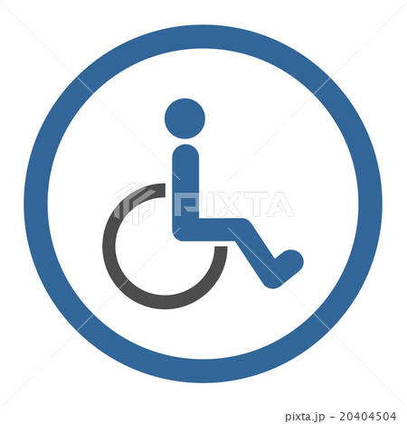 Disabled Person Rounded Vector Icon Disabled Person Rounded Vector Icon 20404504