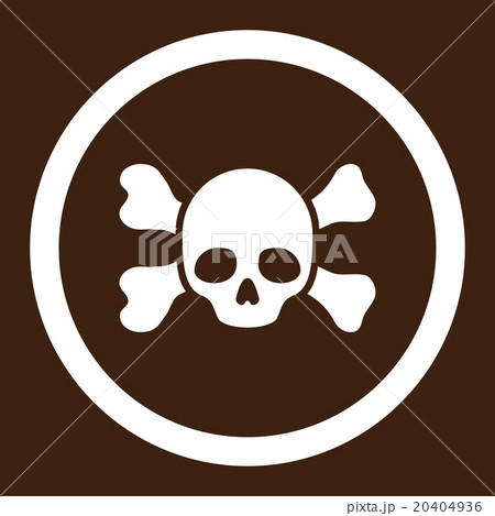 Skull And Bones Rounded Vector Icon 20404936