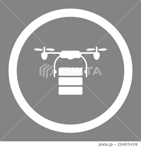 Cargo Nanocopter Circled Vector Icon Cargo Nanocopter Circled Vector Icon 20405439