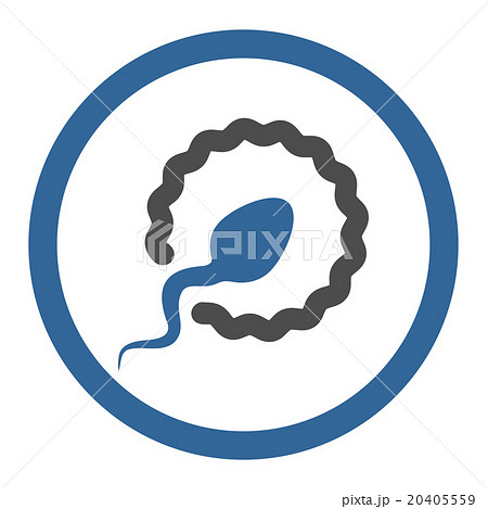 Sperm Penetration Circled Vector Icon 20405559