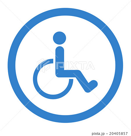 Disabled Person Circled Vector Icon Disabled Person Circled Vector Icon 20405857