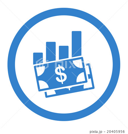 Sales Bar Chart Circled Vector Icon 20405956