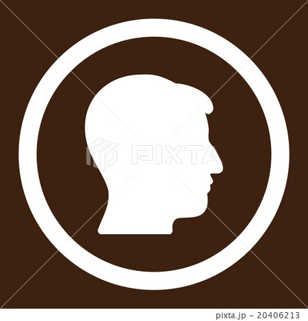 Man Head Rounded Vector Icon 20406213