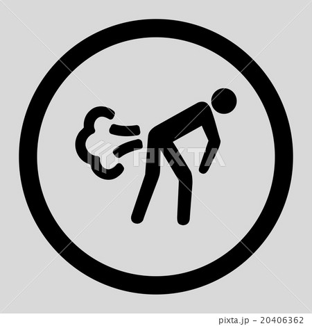 Fart Circled Vector Icon 20406362