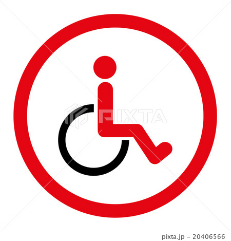 Disabled Person Rounded Vector Icon Disabled Person Rounded Vector Icon 20406566
