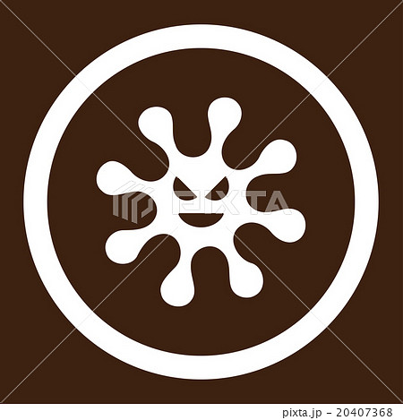 Evil Bacteria Rounded Vector Icon Evil Bacteria Rounded Vector Icon 20407368