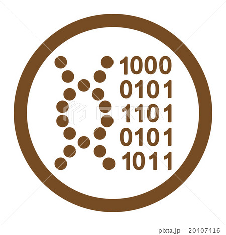 DNA Code Rounded Vector Icon DNA Code Rounded Vector Icon 20407416