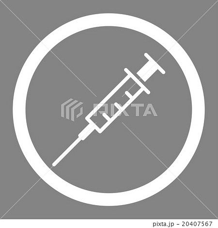 Empty Syringe Circled Vector Icon Empty Syringe Circled Vector Icon 20407567