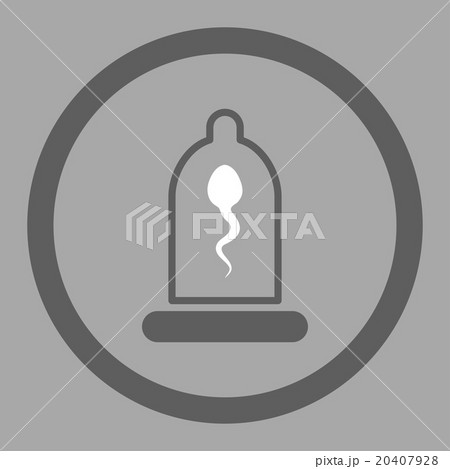 Sperm In Condom Rounded Vector Icon 20407928