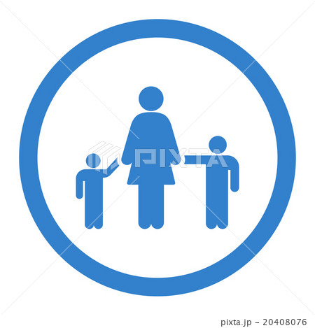 Mother And Children Rounded Vector Icon Mother And Children Rounded Vector Icon 20408076