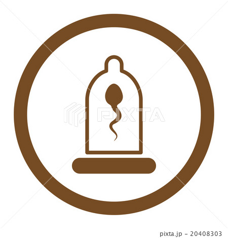 Sperm In Condom Rounded Vector Icon Sperm In Condom Rounded Vector Icon 20408303