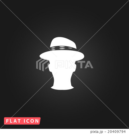 Man head with hat vector illustration 20409794