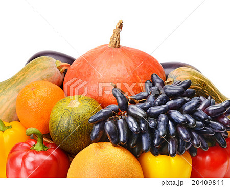 fruit and vegetable isolated on white background fruit and vegetable isolated on white background 20409844