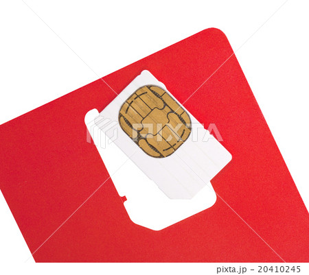 Blank sim card, isolated Blank sim card, isolated 20410245