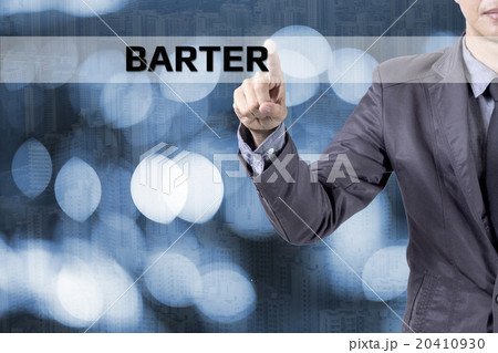 Businessman press Barter of business conceptual 20410930
