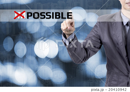Businessman touch possible of business conceptual Businessman touch possible of business conceptual 20410942