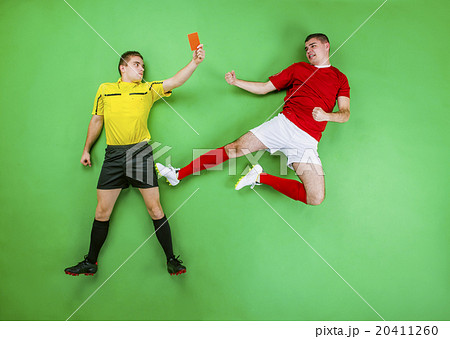 Football player and referee Football player and referee 20411260
