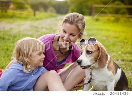 Family with dog Family with dog 20411435