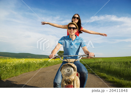 Couple on motorbike 20411848