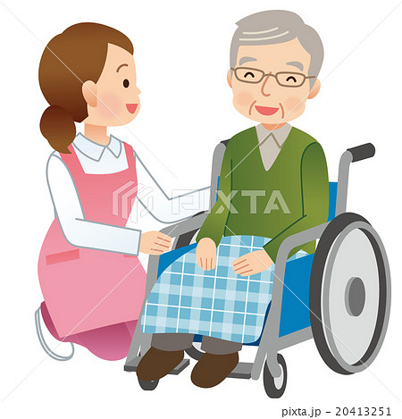介護 車椅子 高齢者のイラスト素材 介護 車椅子 高齢者のイラスト素材